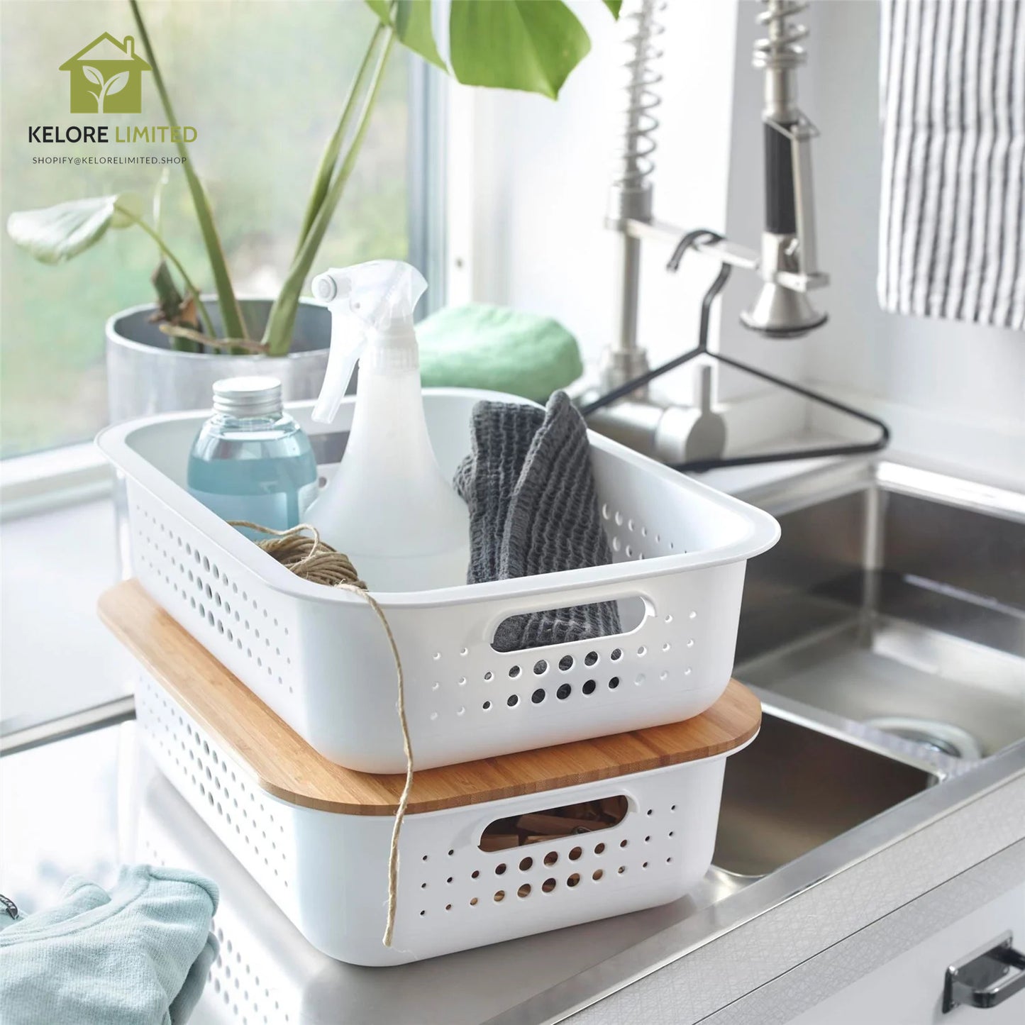 White Smartstore Basket - Shallow