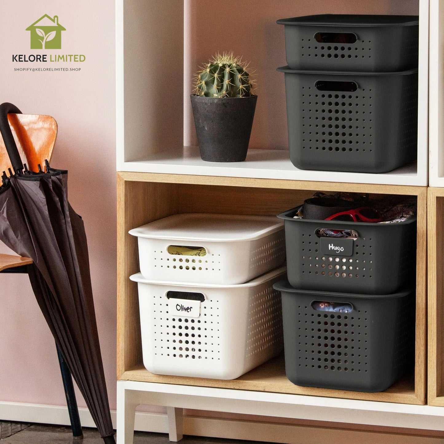 White Smartstore Basket - Shallow